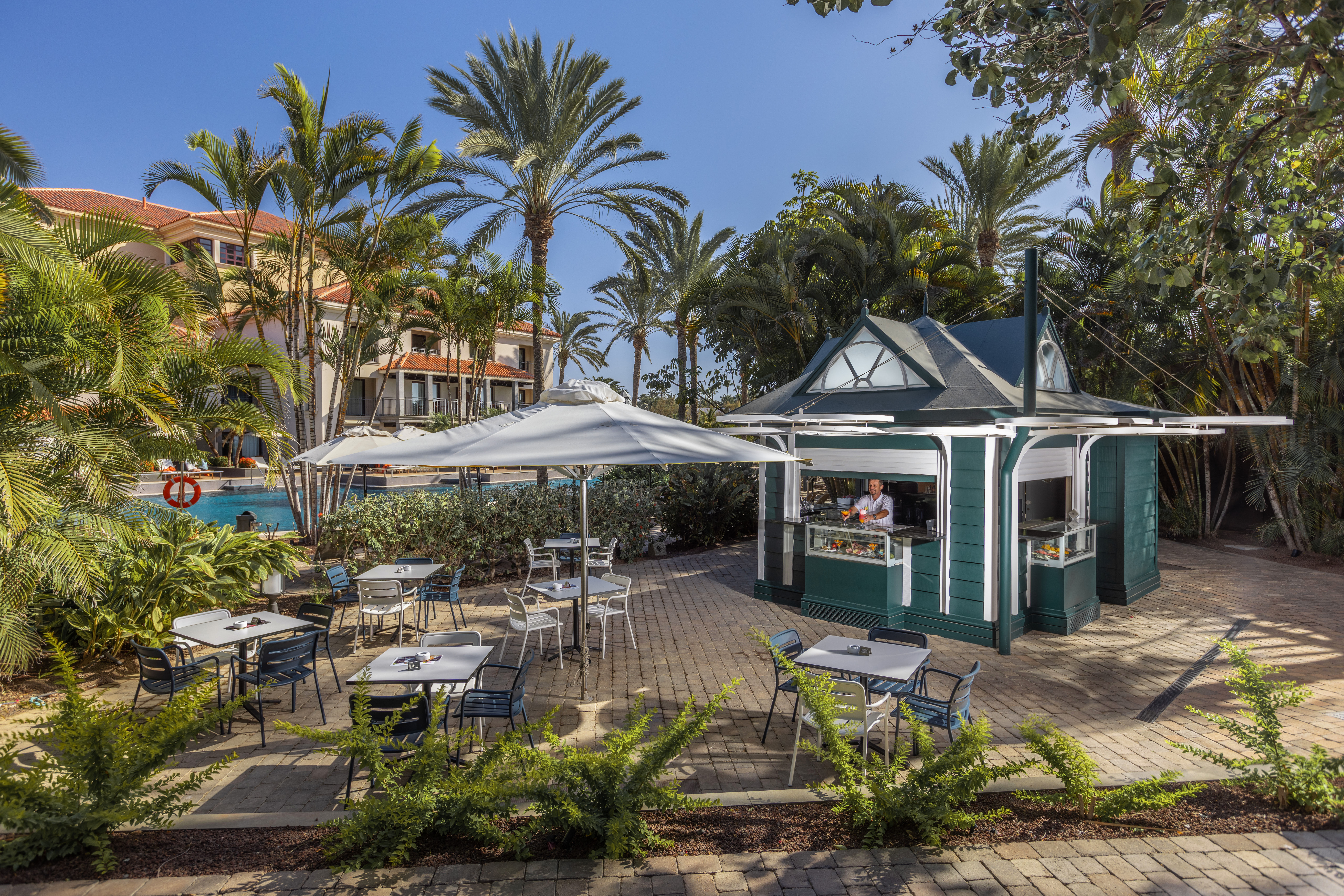 ladon pool bar area hotel lopesan costa meloneras