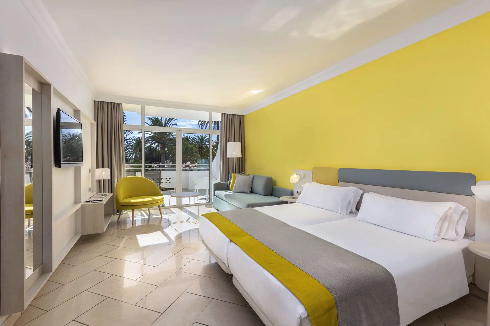 cama habitación double solarium hotel abora catarina