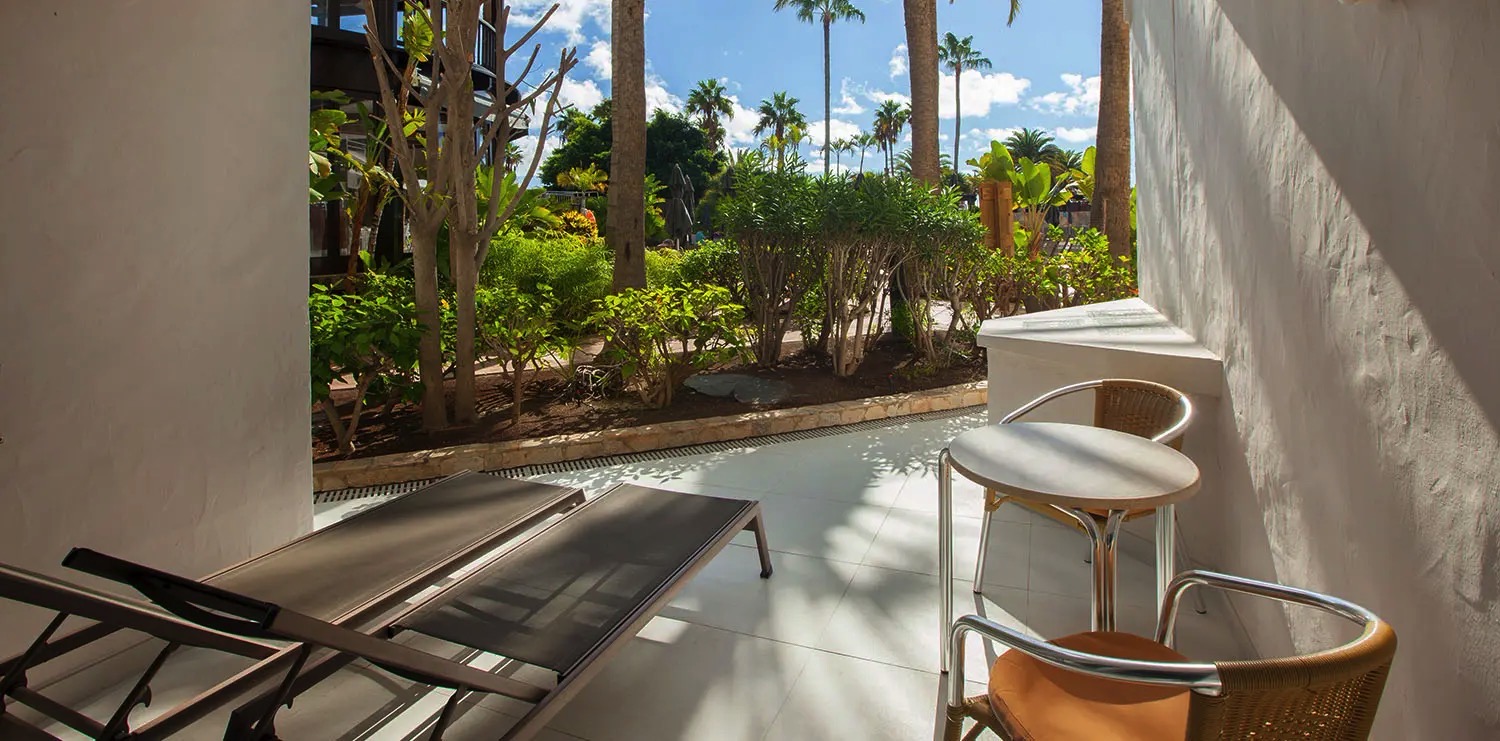 terrace double standard room corallium dunamar by lopesan hotels