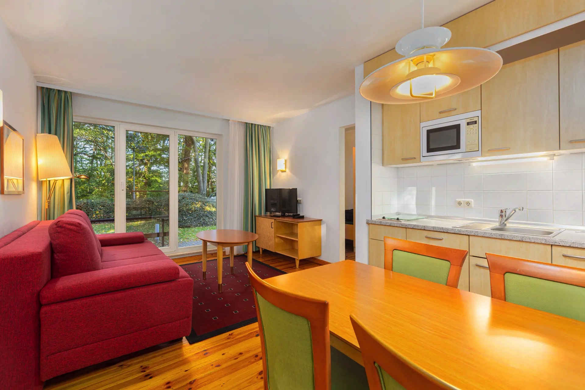 living room kitchen ifa graal-müritz hotel bungalow