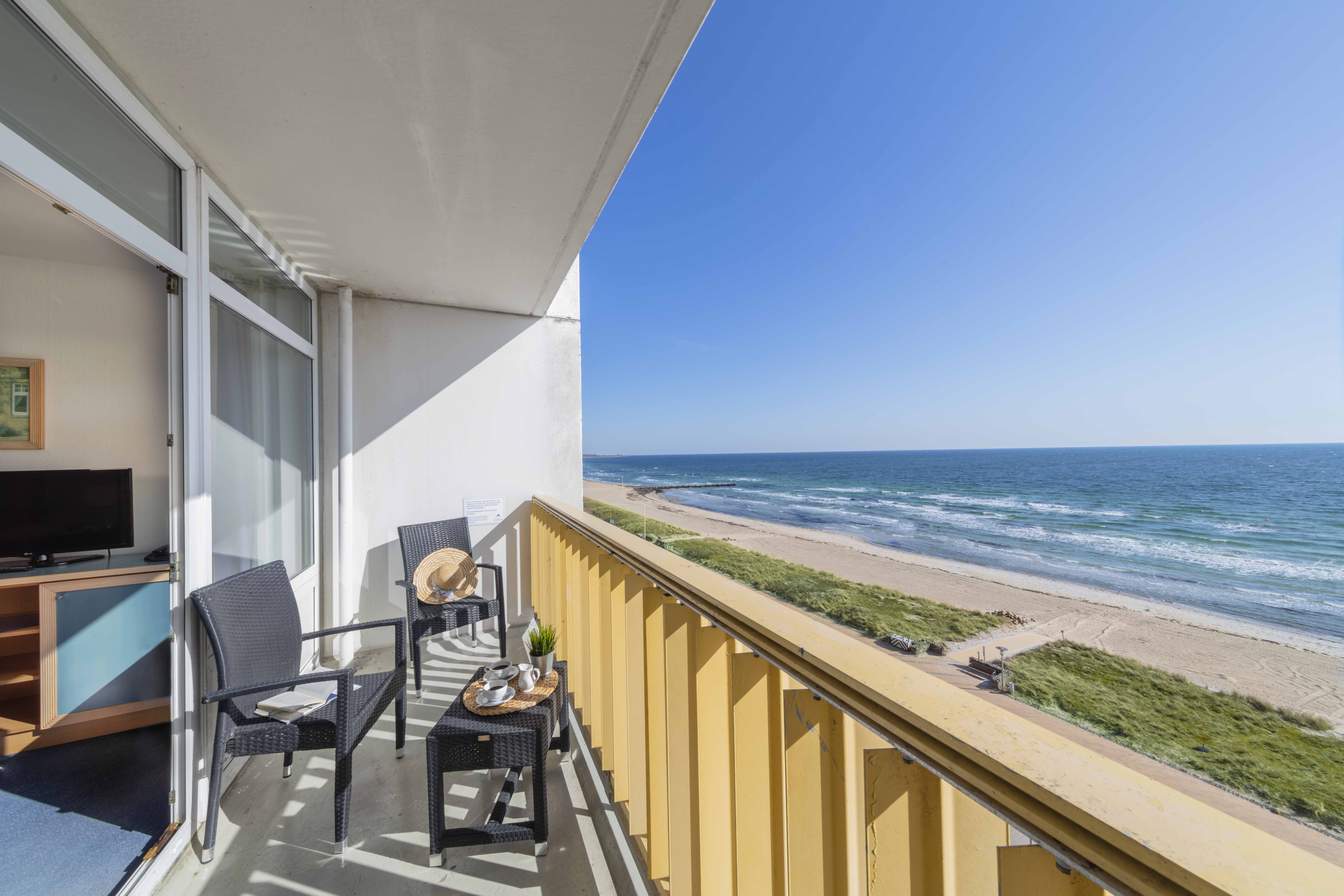 terraza apartamento 1 dormitorio ferienwohnung hotel ifa fehmarn