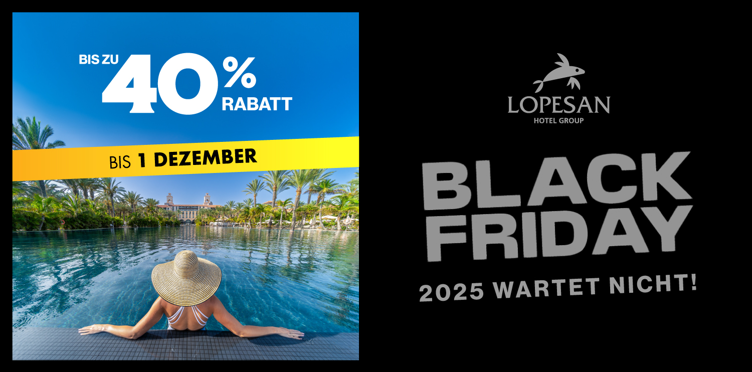  Black Friday Angebote bei der Lopesan Hotel Group. 